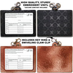 2 Pack Fashionable Black & Copper Card Holder