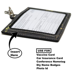 2 Pack Vaccine Card Protector (Black & White Marble)