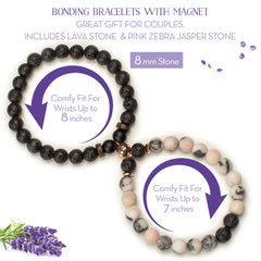 Magnet Bracelets for Couples with Essential Oil