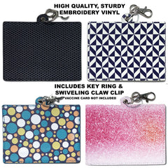 4 Pack Fashionable Vaccine Card Protector (Black, Checkered, Polka Dot, Pink)